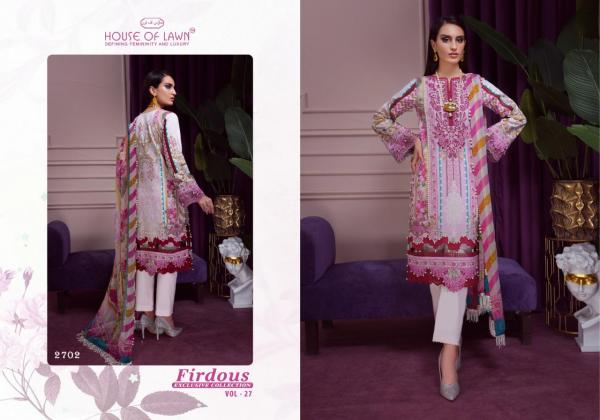 House Of Lawn Firdous Exclusive Collection 27 Lawn Cotton Designer Pakistani Suits